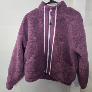 DSG Kids Size XL Rose Fleece Jacket NWT full Zip Up